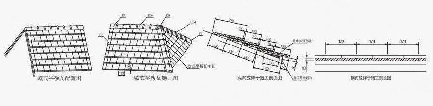 屋面瓦之平板瓦的安裝方法和施工步驟